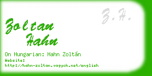 zoltan hahn business card